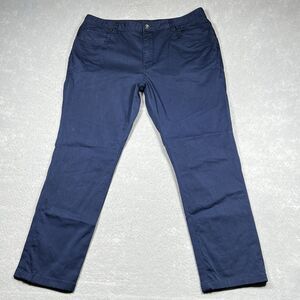 Tommy Bahama Pants Mens 42 Blue Flat Front Relaxed Fit Stretch Chino Tencel